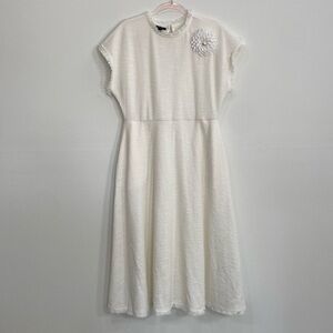 Alfani White Midi Dress with Floral Accent